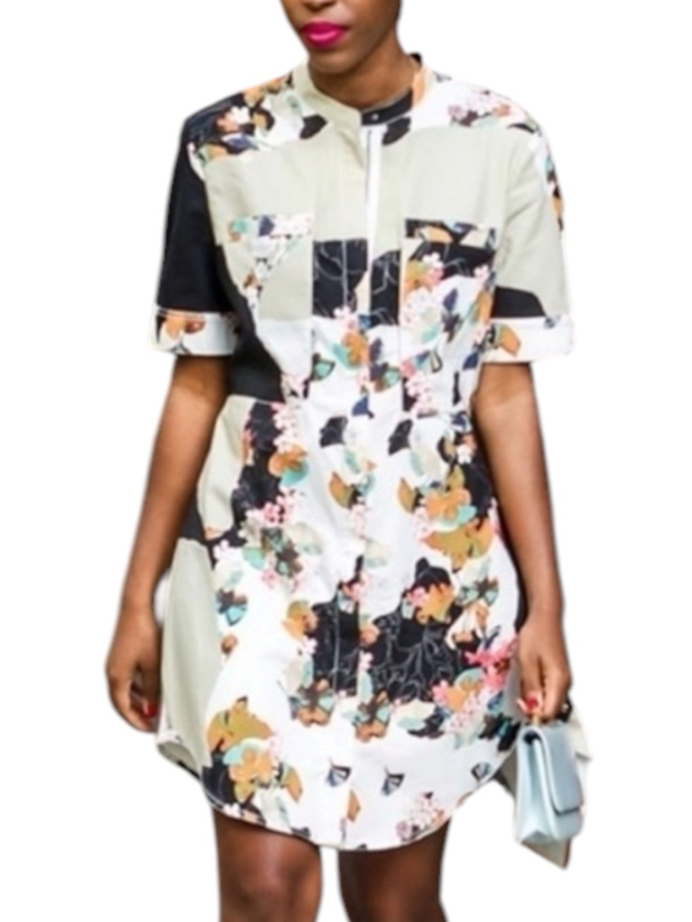 3.1 PHILLIP LIM for Target Floral Print w/ Short Sleeve Dress Size Small